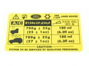 DECAL - AIR CONDITIONING - DISCOVERY 2